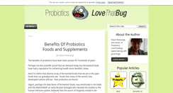Desktop Screenshot of probiotics-lovethatbug.com