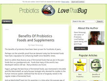 Tablet Screenshot of probiotics-lovethatbug.com